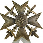 Spanskt kors i brons med svärd