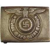 Boucle en acier Waffen SS, marquée 155/40 SS RZM - Assmann