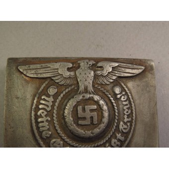 Waffen SS hebilla de acero, marcada 155/40 SS RZM - Assmann. Espenlaub militaria
