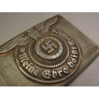 Waffen SS hebilla de acero, marcada 155/40 SS RZM - Assmann. Espenlaub militaria