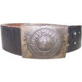 Wehrmacht leather belt with steel buckle