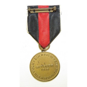 1 de octubre de 1938 Medalla conmemorativa, Medaille zur Erinnerung an den 1. Oktober 1938. Espenlaub militaria