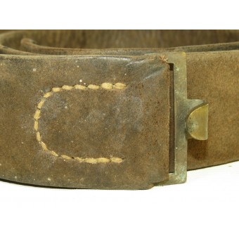 WWI war-time leather waist belt, 1914.. Espenlaub militaria