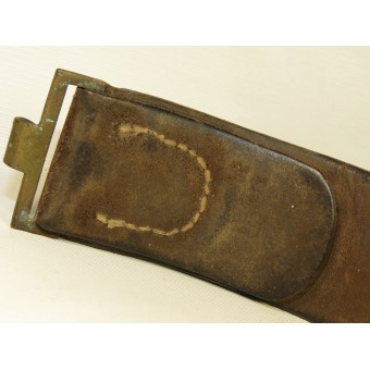 En temps de guerre Première Guerre mondiale ceinture en cuir, 1914.. Espenlaub militaria