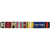 German WW1 & 2 officer ribbon bar. 9 awards. 