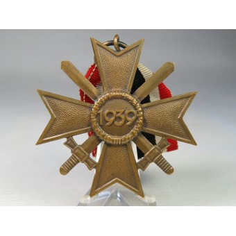 KVKII kors, med svärd, tidig typ, brons. Espenlaub militaria