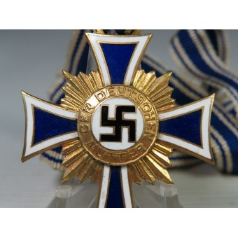 Madre croce WW2 tedesco in oro con il nastro originale. Espenlaub militaria