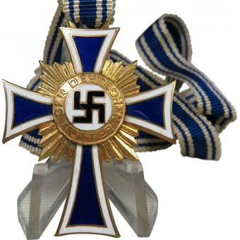WW2 Duitse moeder Kruis in goud met origineel lint. Espenlaub militaria