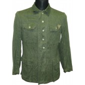 Combat M 43 Drillich Wehrmacht tunic without any insignia