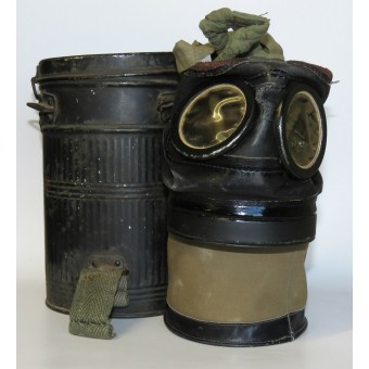 Эстонская довоенная газовая маска и канистра, ARS-34. Редкость.. Espenlaub militaria