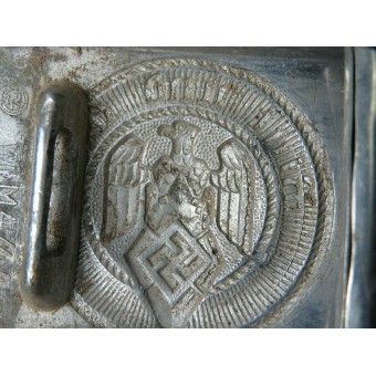 HJ fibbia della cintura di alluminio con il motto Blut und Ehre. M4 / 44 RZM. Espenlaub militaria