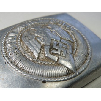 HJ fibbia della cintura di alluminio con il motto Blut und Ehre. M4 / 44 RZM. Espenlaub militaria