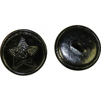 Avant-guerre soviétique bouton en acier peint en noir 22mm.. Espenlaub militaria