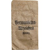 Конверт для нагрудного знака. Verwundetenabzeichen schwarz. Heinrich Wander