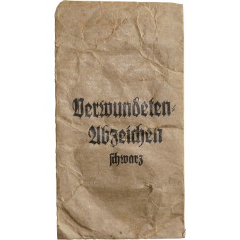 Конверт для нагрудного знака. Verwundetenabzeichen schwarz. Heinrich Wander. Espenlaub militaria
