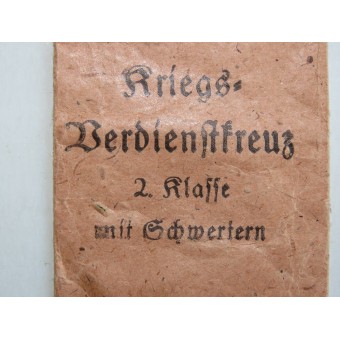 Пакет для Креста за военные заслуги 1939, 2 степени Gustaw Hörter Pforzheim. Espenlaub militaria