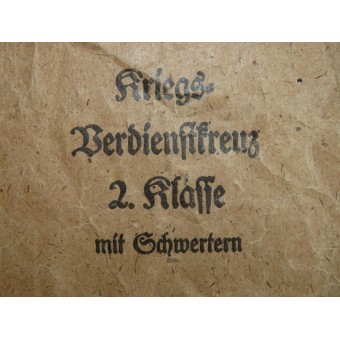 Конверт для креста KVK 2 степени Karl Hensler. Espenlaub militaria