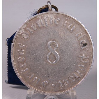Polizei-Dienstauszeichnung 3.Stufe- 3rd Reich Police Medaille voor 8 jaar service in de politie. Espenlaub militaria