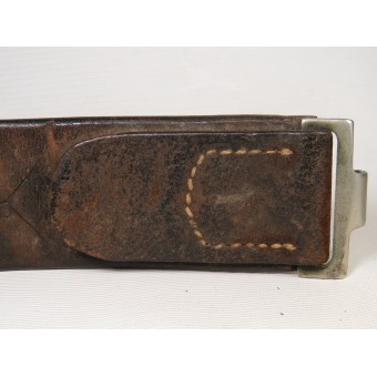 Cintura di pelle di combattimento tedesco, tipo precoce, unità segnato 1./A.R.3/. Espenlaub militaria