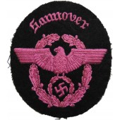Águila de la manga de la policía de incendios del III Reich para el distrito de Hannover