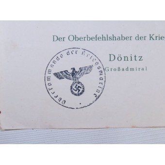 Conjunto de insignias, condecoraciones, papeles perteneció al soldado de la marina alemana. Espenlaub militaria
