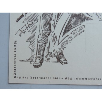 NSDAP -propaganda Ensimmäisen päivän numero postikortti im kampf um die freiheit!. Espenlaub militaria