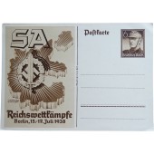 Cartolina di propaganda NSDAP SA Reichswettkämpfe Berlin, 15.-17. Luglio 1938