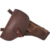 TT 33 pistol holster, unmarked, brown pebbled leather