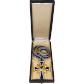 Gold Cross of the German Mother 1938, in a box. Klampt und Söhne