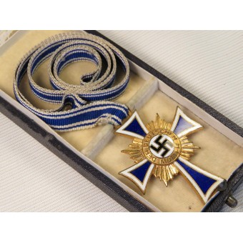 Gold Cross of the German Mother 1938, in a box. Klampt und Söhne. Espenlaub militaria