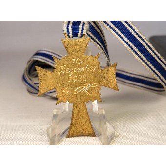 Croix dOr de la Mère allemande 1938, dans une boîte. Klampt Söhne. Espenlaub militaria