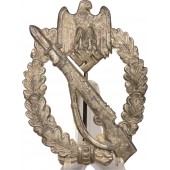 Infanteriets överfallsmärke i silver. Zink