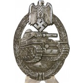 PAB, distintivo Panzer, grado argento, zinco, senza marcatura