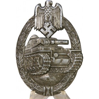 PAB, distintivo Panzer, grado argento, zinco, nessuna marcatura. Espenlaub militaria