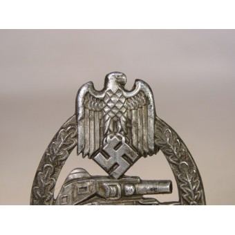 PAB, distintivo Panzer, grado argento, zinco, nessuna marcatura. Espenlaub militaria