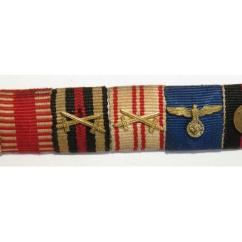 Bar ruban. vétéran WW1. 8 prix: WW1, récompenses ww2, Croix de fer avec Wiederholungsspange 1939. Espenlaub militaria