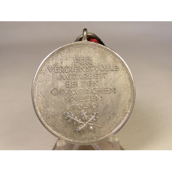 Die Medaille der Olympischen Spiele 1936 in Berlin, in der Originalschachtel der Ausgabe. Espenlaub militaria