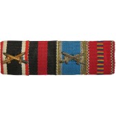 Third Reich ribbon bar for 4 medals