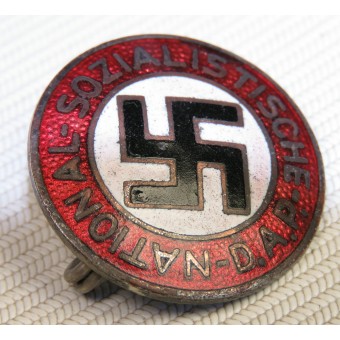 Hyvin harvinainen NSDAP -jäsenmerkki, merkitty 9 - Robert Hauschild -Pforzheim. Espenlaub militaria