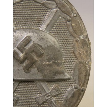 Insignia de la herida en plata 1939, 30 - Hauptmünzamt. Zinc.. Espenlaub militaria