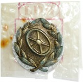 WW2 German driver's distinguishing badge, 3rd class with original package LDO. Mint. 
