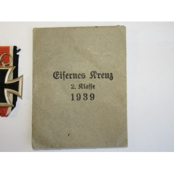 Cruz de Hierro 1939 Rudolf Wachtler & Lange, segunda clase en su envoltura. Espenlaub militaria