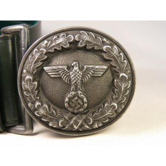 El cinturón y la hebilla de la cabeza oficial de la silvicultura alemana tercero Reich. Espenlaub militaria