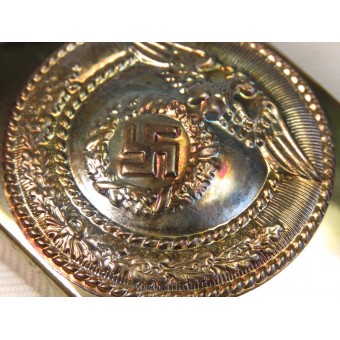 SA der NSDAP brass buckle with a separate front plate. Mint. Original package.. Espenlaub militaria