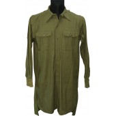 Tysk tropisk skjorta från andra världskriget, DAK. Praktiskt taget oanvänt skick.