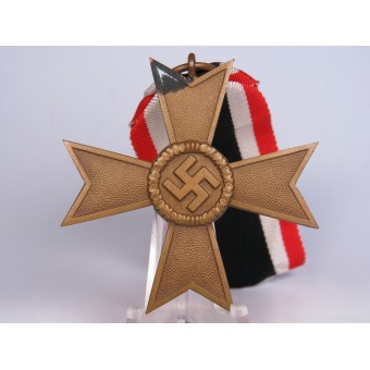 Крест за военные заслуги 1939. Маркировка KVK 1939 marked 11 for Großmann & Co., Wien. Без мечей. Espenlaub militaria