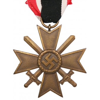 Крест  за военные заслуги с мечами. Бронза, маркировка 6 -Fritz Zimmermann. Espenlaub militaria