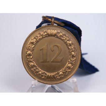 Medalj för 12 års tjänstgöring i Wehrmacht. Dienstauszeichnung 3. Klasse für 12 Jahre. Espenlaub militaria