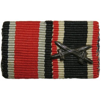 Barre de ruban du Mérite Croix de Guerre avec des épées et la croix de fer 1939. Espenlaub militaria