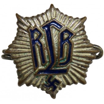 RLB Lid Badge 1st Type - 18 mm, H. Aurich Dresden Ges.Gesch. Espenlaub militaria